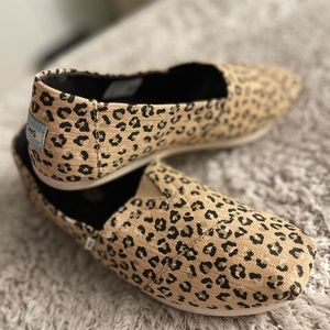 TOMS Leopard Alpargata Slip Ons